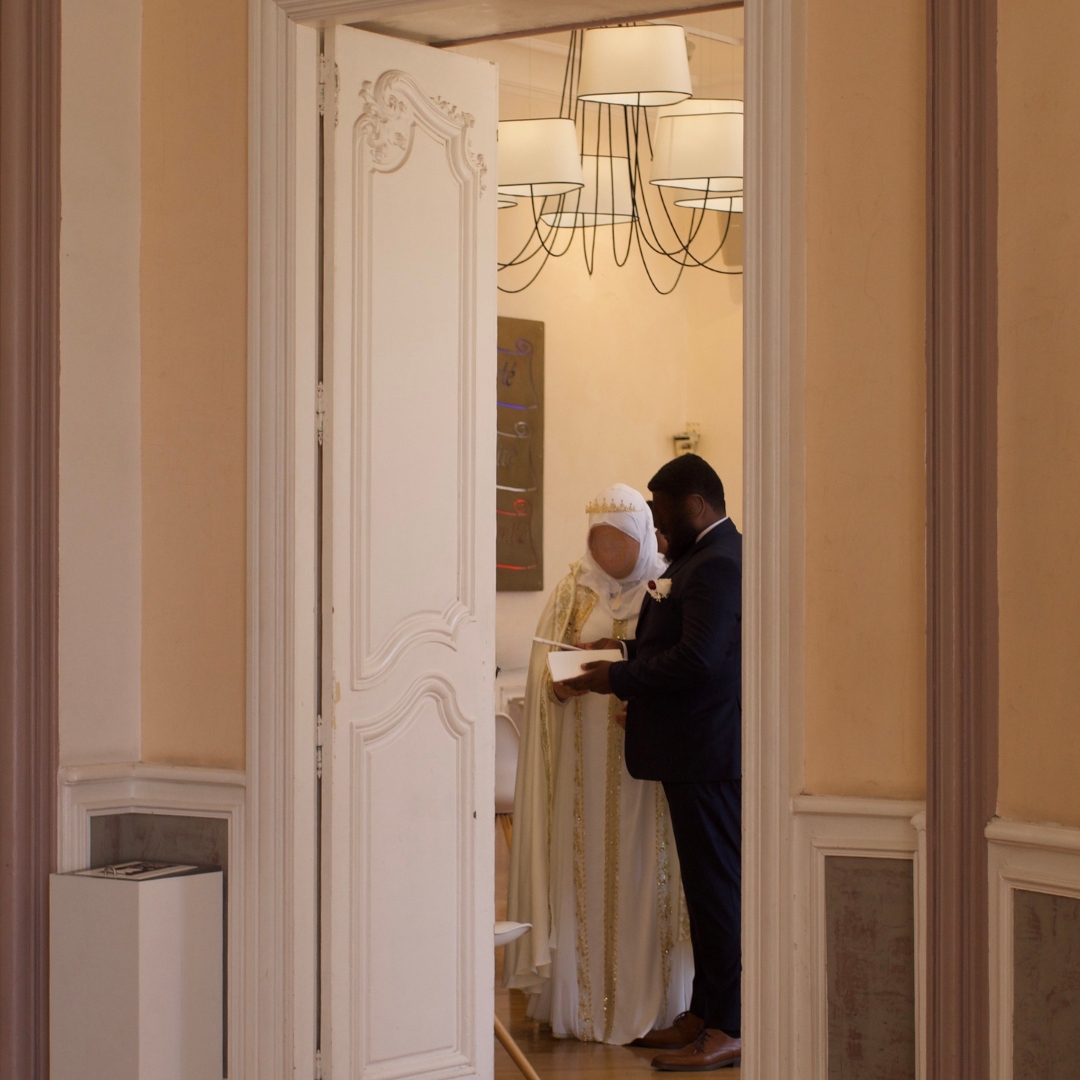 Instant de cérémonie de mariage